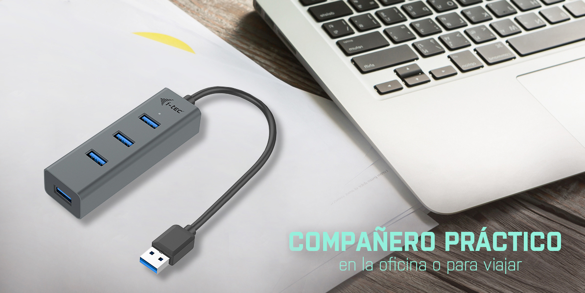 I-TEC ELECTRONICS Metal Hub 4 Port USB 3.0 LED Grey
