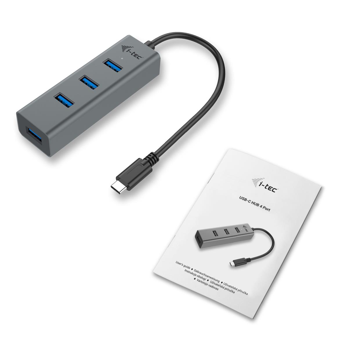 I-TEC ELECTRONICS Metal 4 Port USB 3.0 Hub USB-c To 4x USB-a