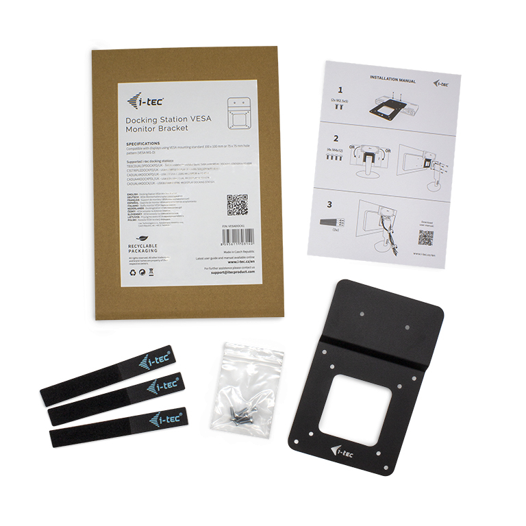 I-TEC ELECTRONICS Docking Station Bracket For Monitors With Vesa Mount