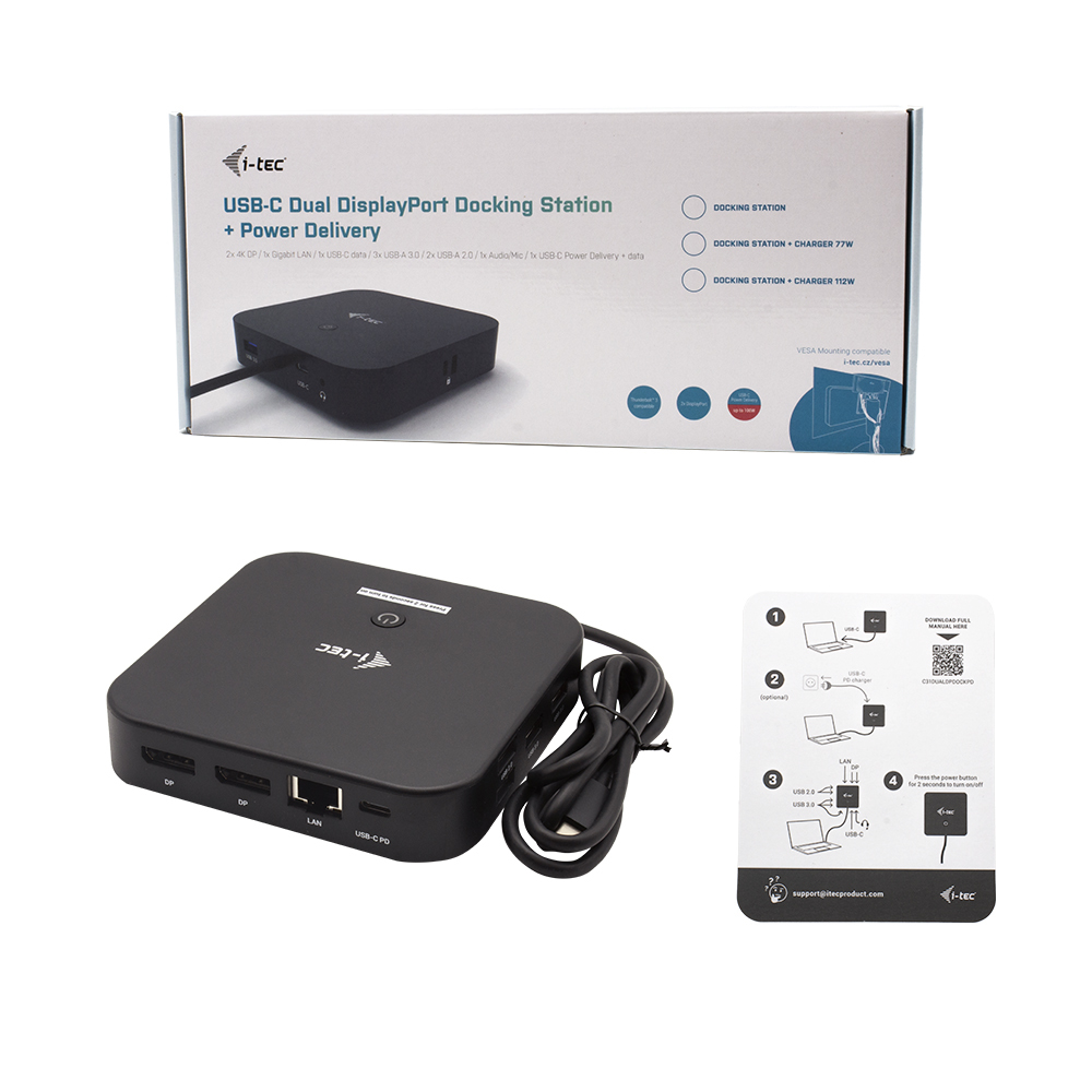 I-TEC ELECTRONICS USB-c Docking Station - Dual Display -  Power Delivery 100w