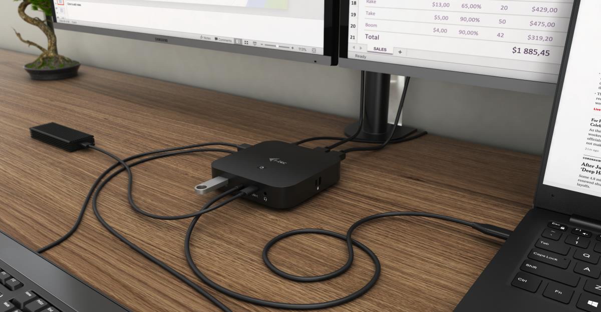 I-TEC ELECTRONICS Docking Station - USB-c Dual Display Power Delivery 100w With Universal Charger 112w uk