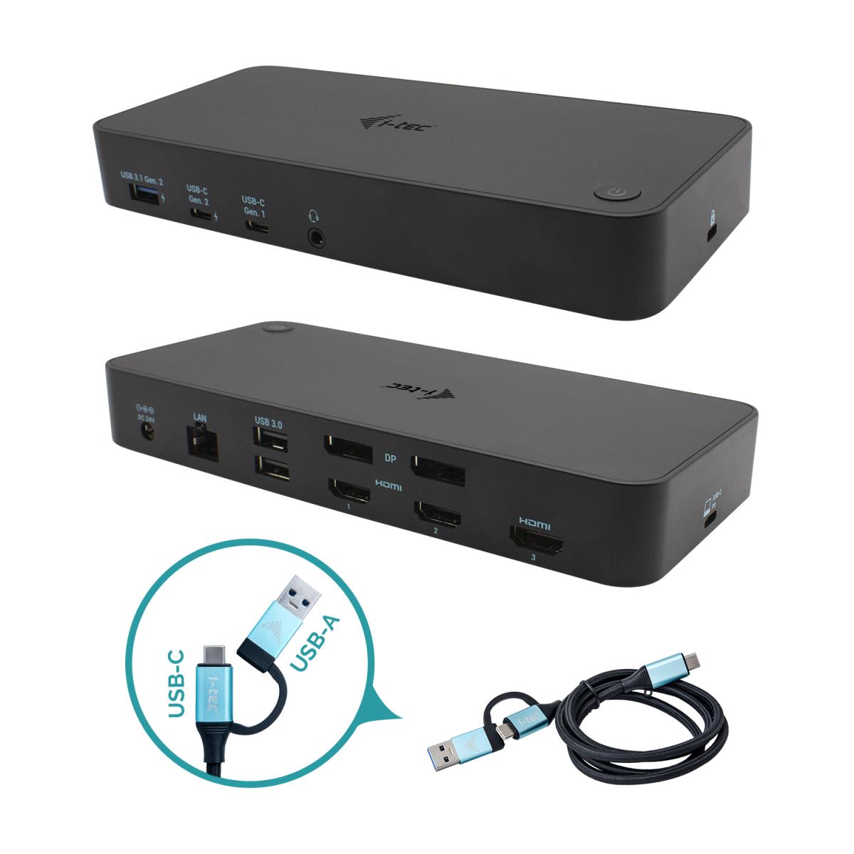 I-TEC ELECTRONICS Docking Station Thunderbolt 3 - USB 3.0 / USB-c 4k - With Power Delivery 70w Uk