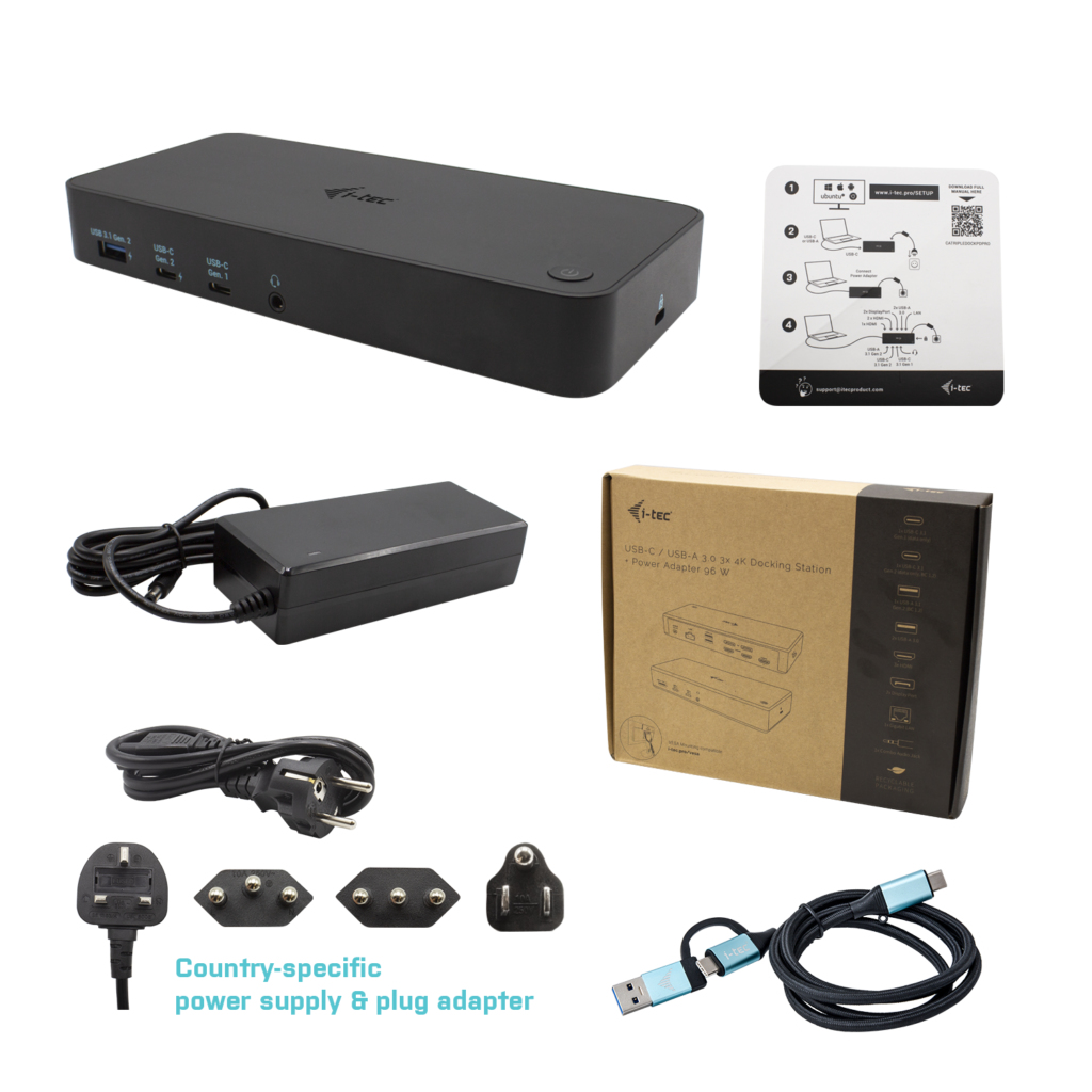 I-TEC ELECTRONICS Docking Station Thunderbolt 3 - USB 3.0 / USB-c 4k - With Power Delivery 70w Uk