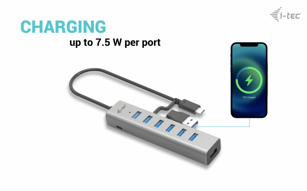 I-TEC ELECTRONICS USB-c Charging Metal Hub 7 Port