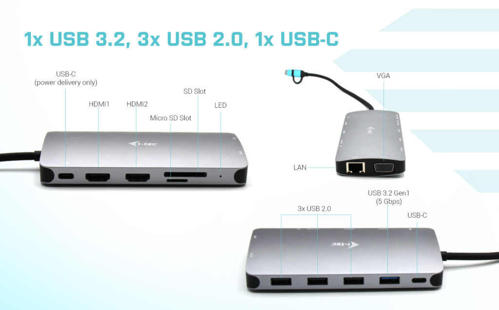I-TEC ELECTRONICS Nano Dock - Thunderbolt 3 / USB3.0-c 4k Display - Power Delivery 100w