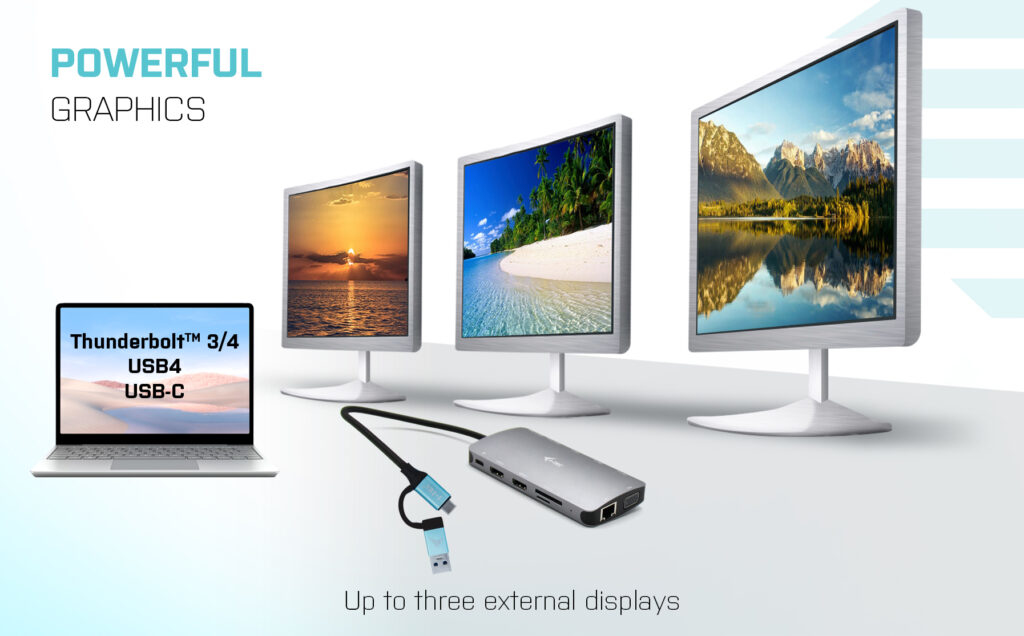 I-TEC ELECTRONICS Nano Dock - Thunderbolt 3 / USB3.0-c 4k Display - Power Delivery 100w