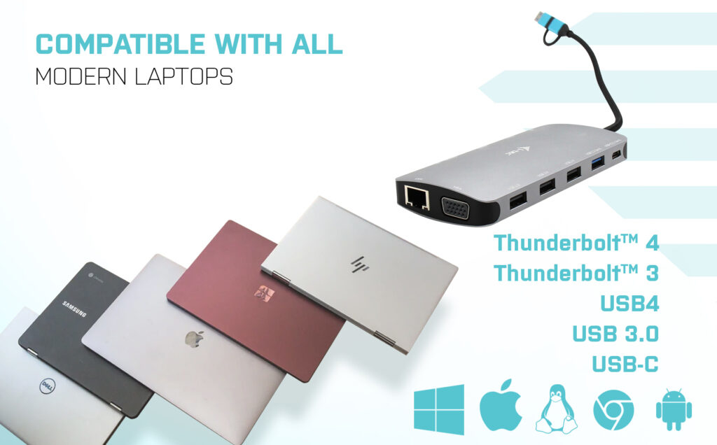 I-TEC ELECTRONICS Nano Dock - Thunderbolt 3 / USB3.0-c 4k Display - Power Delivery 100w