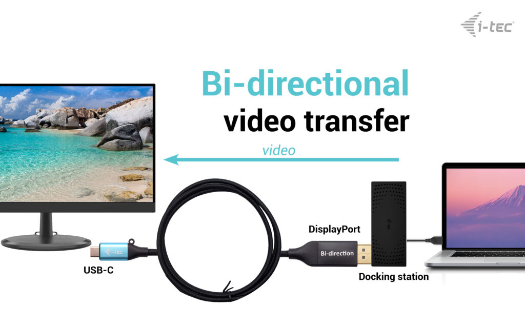 I-TEC ELECTRONICS USB-c DisplayPort Cable Adapter Bi-directional 8k/30hz 150cm