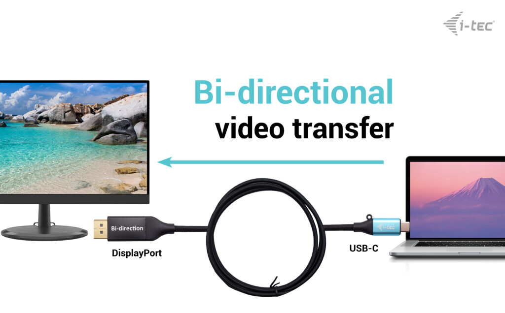 I-TEC ELECTRONICS USB-c DisplayPort Cable Adapter Bi-directional 8k/30hz 150cm