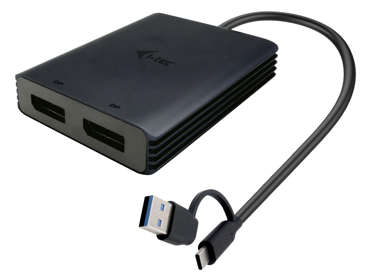 I-TEC ELECTRONICS USB-a / USB-c Dual 4k/60 Hz DisplayPort Video Adapter