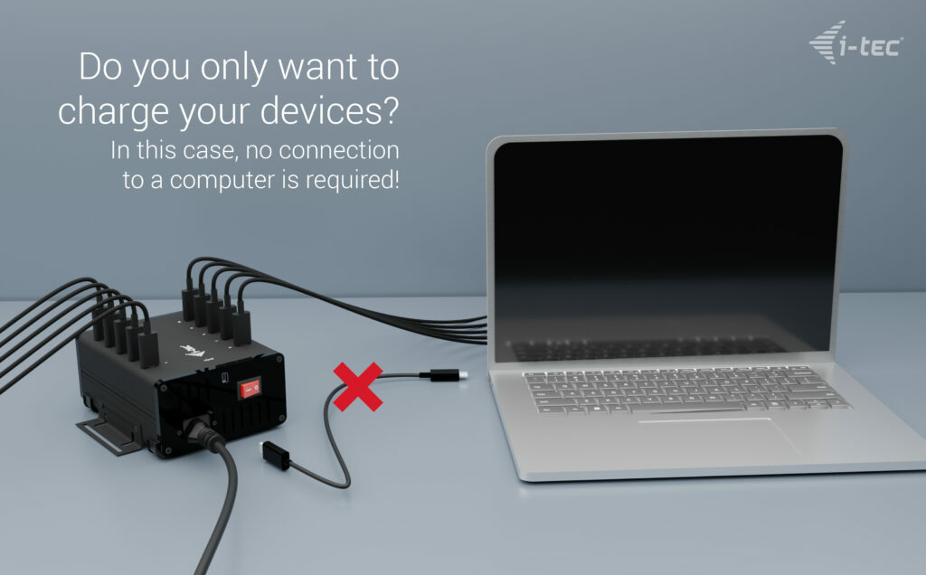I-TEC ELECTRONICS USB-c / USB-a Metal Charging + Data Hub 15w Per Port, 10x USB-c Uk