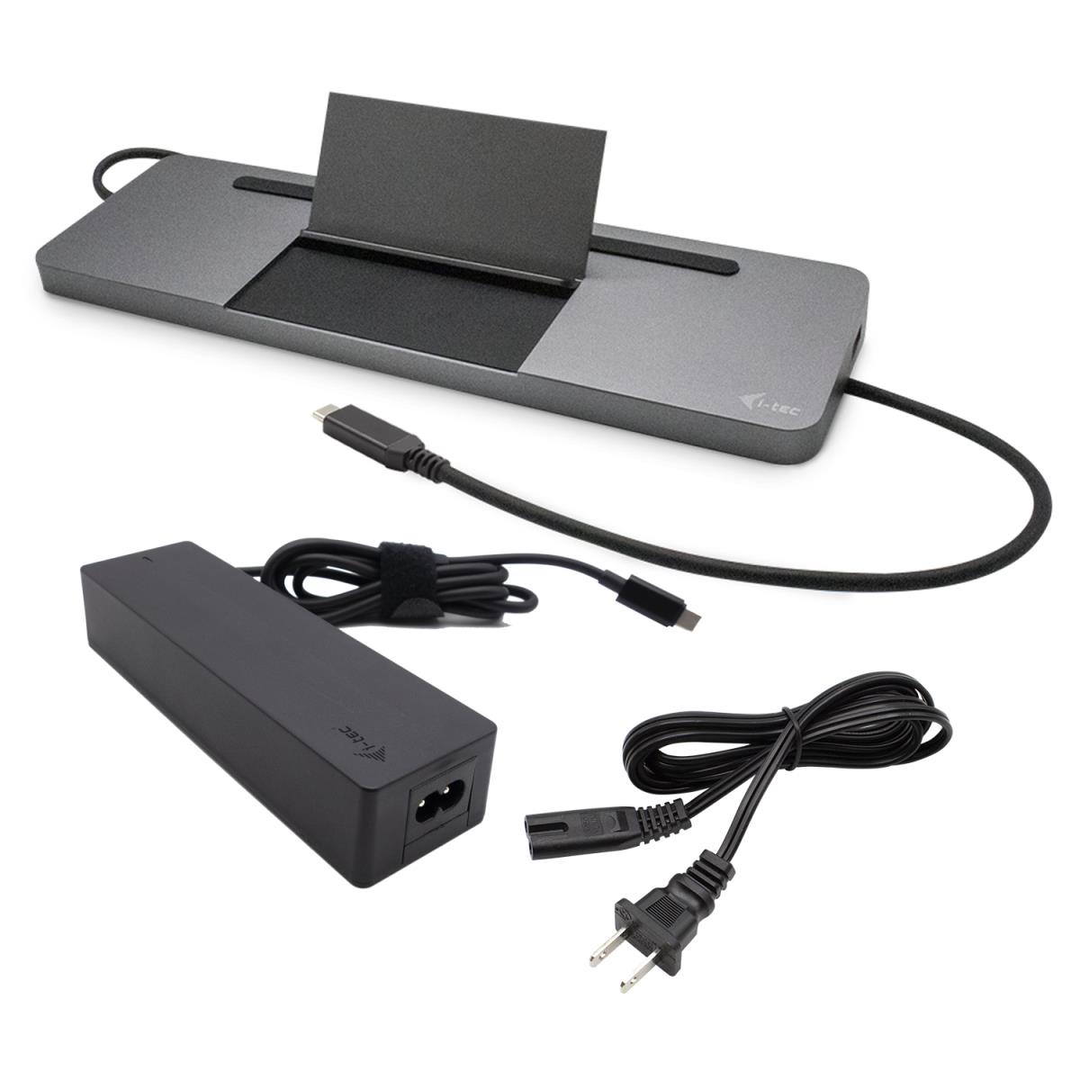 I-TEC ELECTRONICS Docking Station - USB-c Metal Ergonomic - Power Delivery 85w + Universal Charger 100w