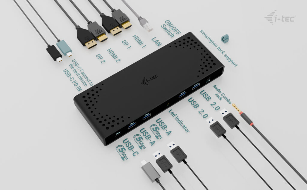 I-TEC ELECTRONICS Docking Station - Dual 4k - Power Delivery 85w