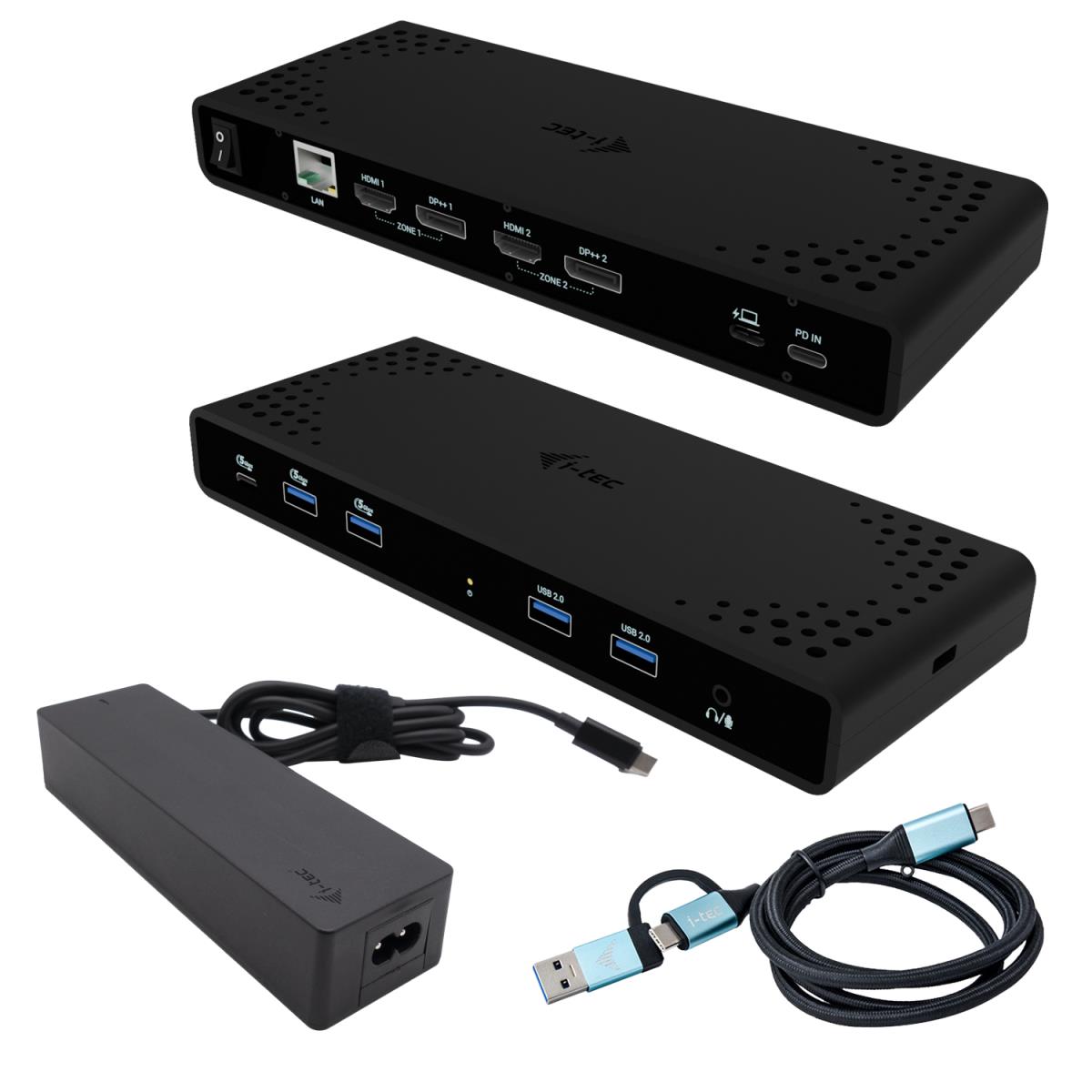 I-TEC ELECTRONICS Docking Station - Dual 4k - Power Delivery 85w + Charger 100w