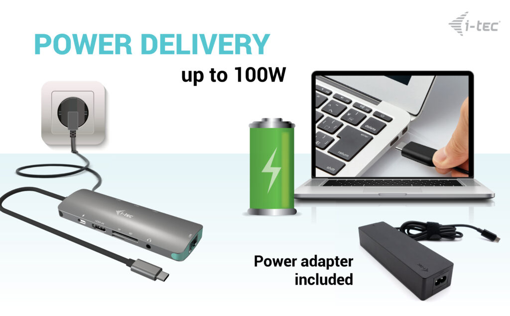 I-TEC ELECTRONICS Docking Station Nano Dock Metal - USB-c Hdmi / Lan - Power Delivery 100w Uk