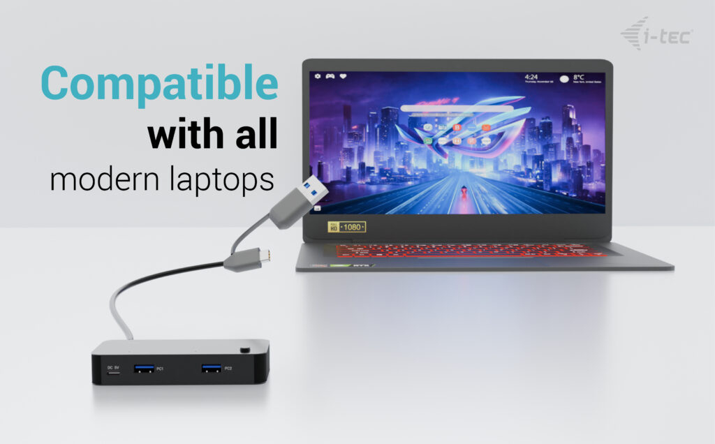 I-TEC ELECTRONICS USB-a / USB-c 4 Port Hub 1x USB-c 3.1+3x USB 2.0