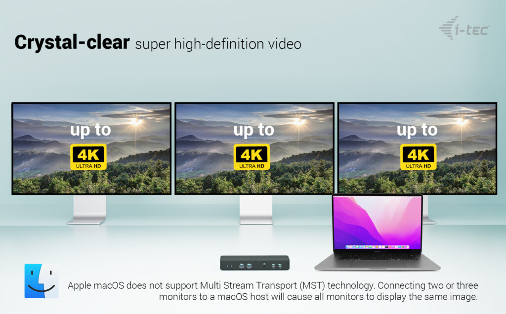 I-TEC ELECTRONICS Docking Station - USB-c - Intelligent Triple Display - Power Delivery 100w Uk