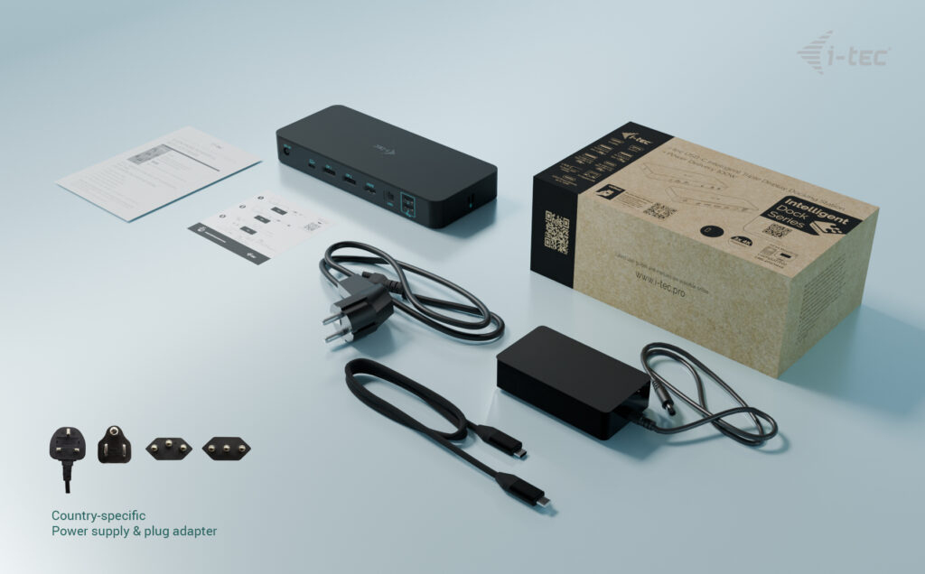 I-TEC ELECTRONICS Docking Station - USB-c - Intelligent Triple Display - Power Delivery 100w Uk