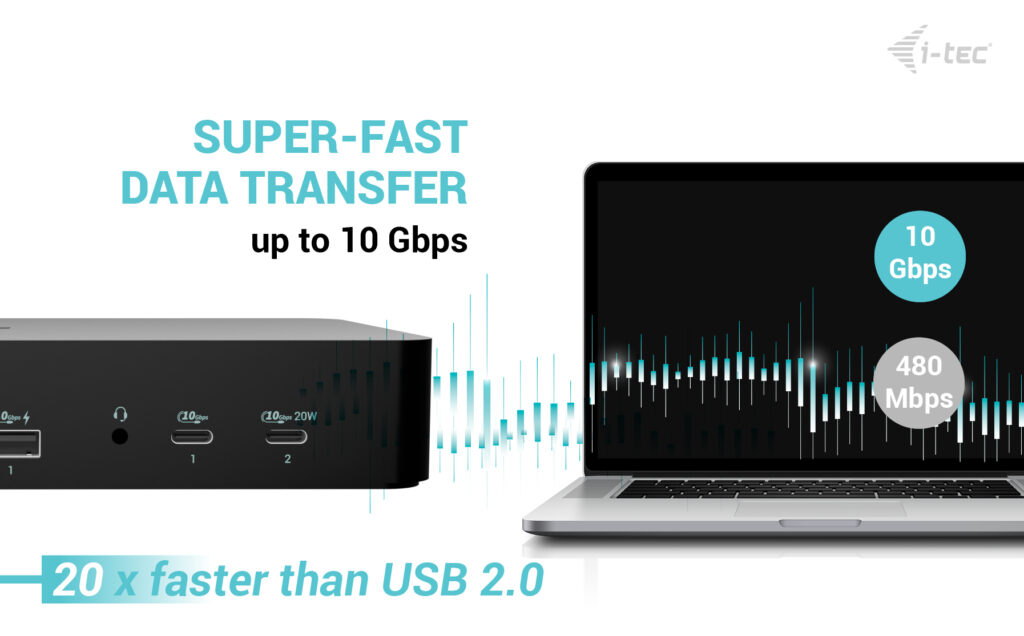 I-TEC ELECTRONICS Docking Station Universal - USB-c - Intelligent Dual Display - Power Delivery 100w Uk