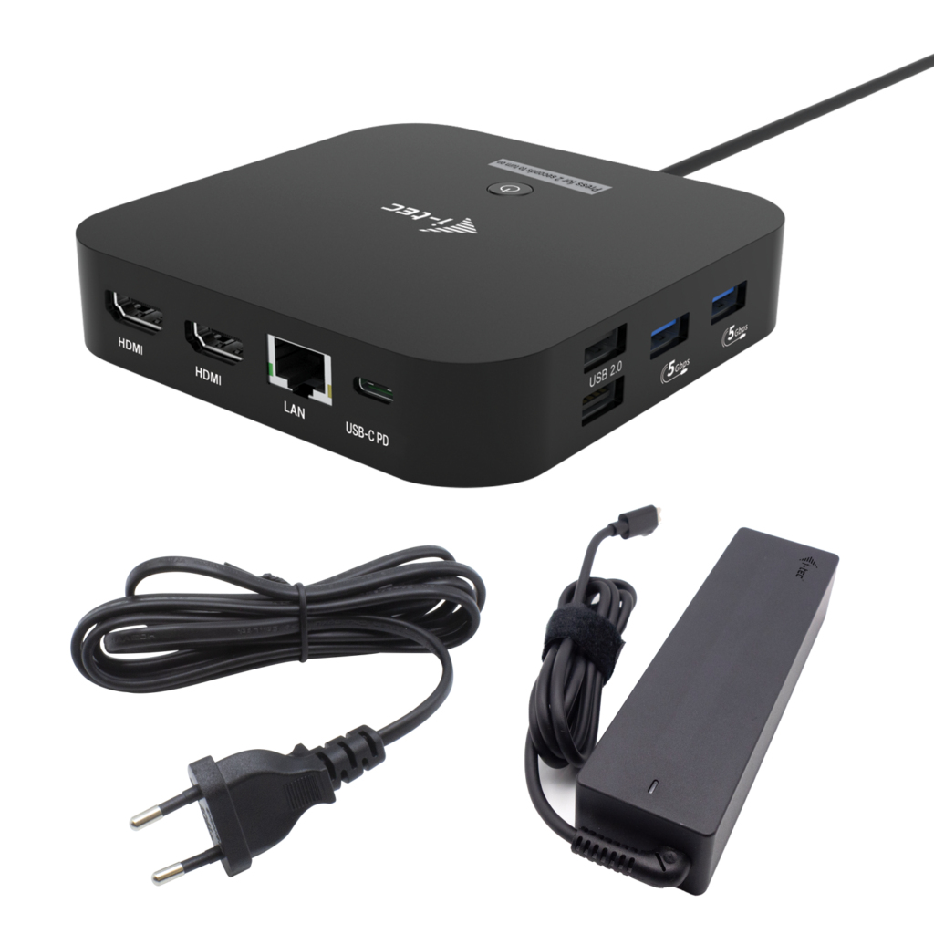 I-TEC ELECTRONICS USB-c Docking Station - Dual Display  - Hdmi - Power Delivery 100w With Universal Charger 100w