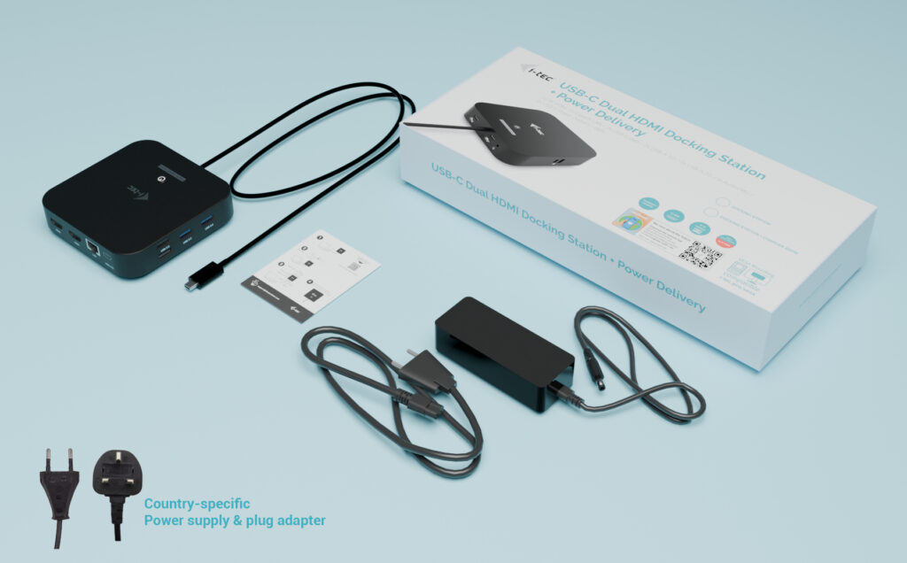 I-TEC ELECTRONICS USB-c Docking Station - Dual Display  - Hdmi - Power Delivery 100w With Universal Charger 100w