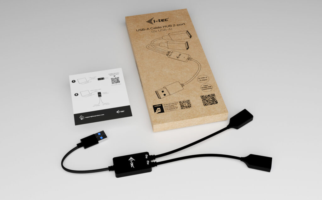 I-TEC ELECTRONICS USB-a Cable Hub 2 Port