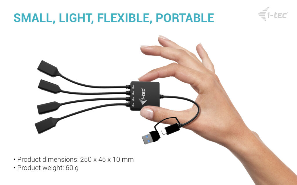 I-TEC ELECTRONICS USB-c/a Cable Hub 4 Port