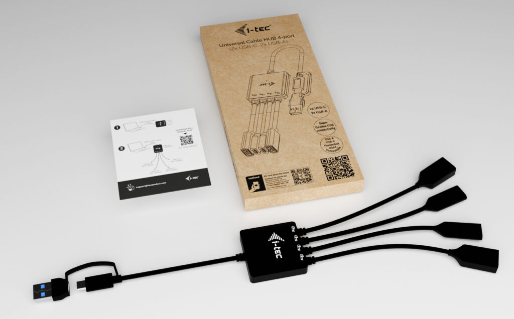I-TEC ELECTRONICS USB-c/a Cable Hub 4 Port