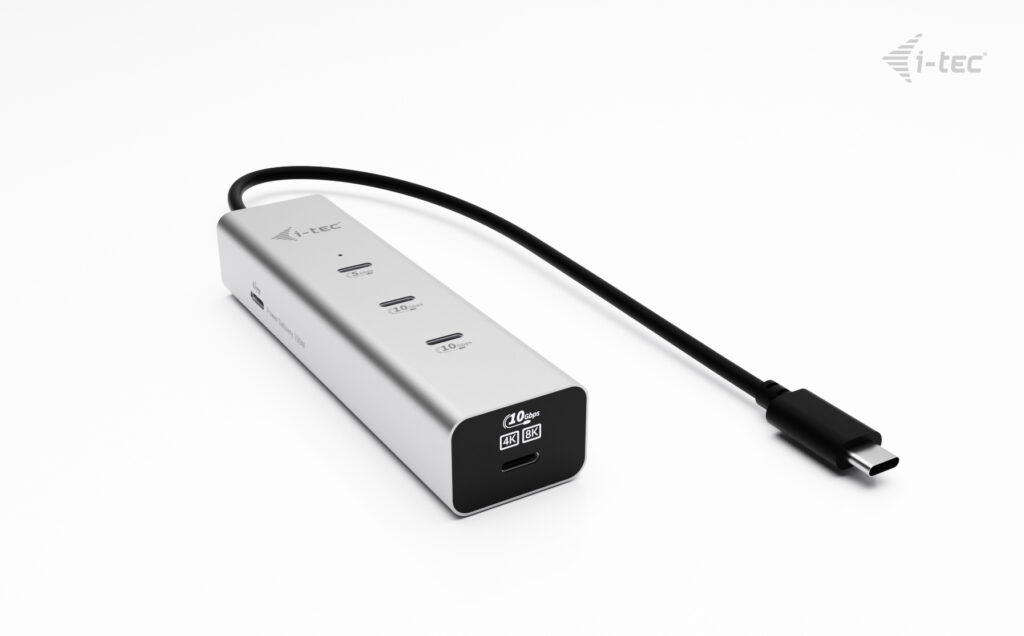 I-TEC ELECTRONICS USB-c Charging Metal Hub 5 Port With USB-c Video 8k + Power Delivery 85w