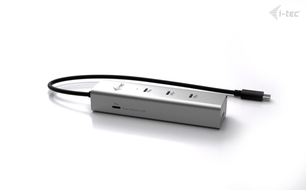 I-TEC ELECTRONICS USB-c Charging Metal Hub 5 Port With USB-c Video 8k + Power Delivery 85w