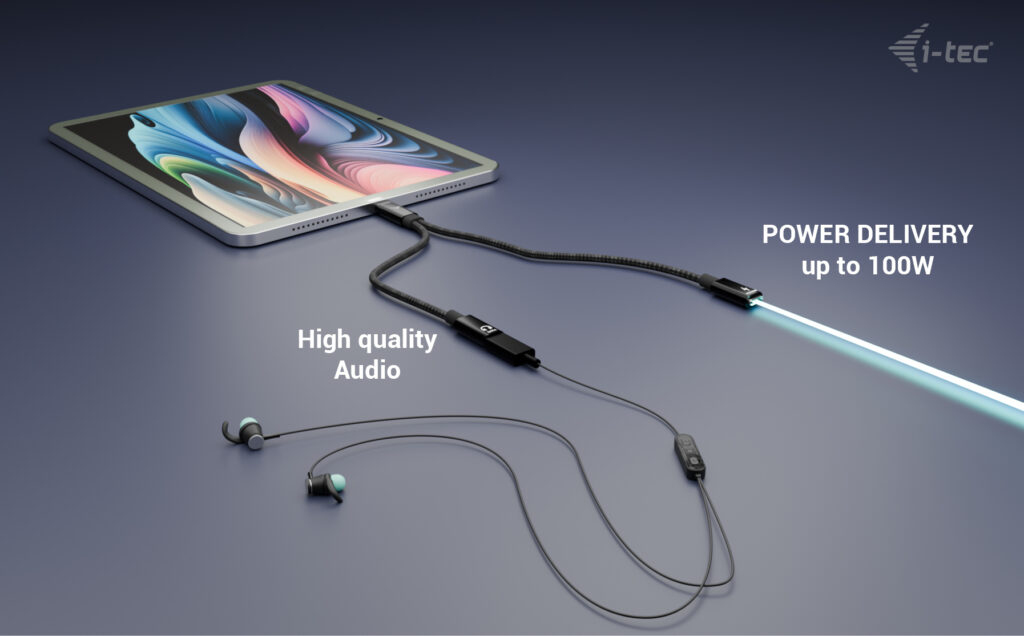 I-TEC ELECTRONICS USB-c Splitter Audio Data With Power Delivery 100w