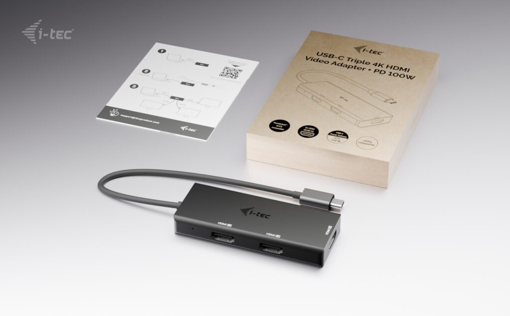 I-TEC ELECTRONICS USB-c Docking Station - Triple Display  - Hdmi - Power Delivery 100w Uk