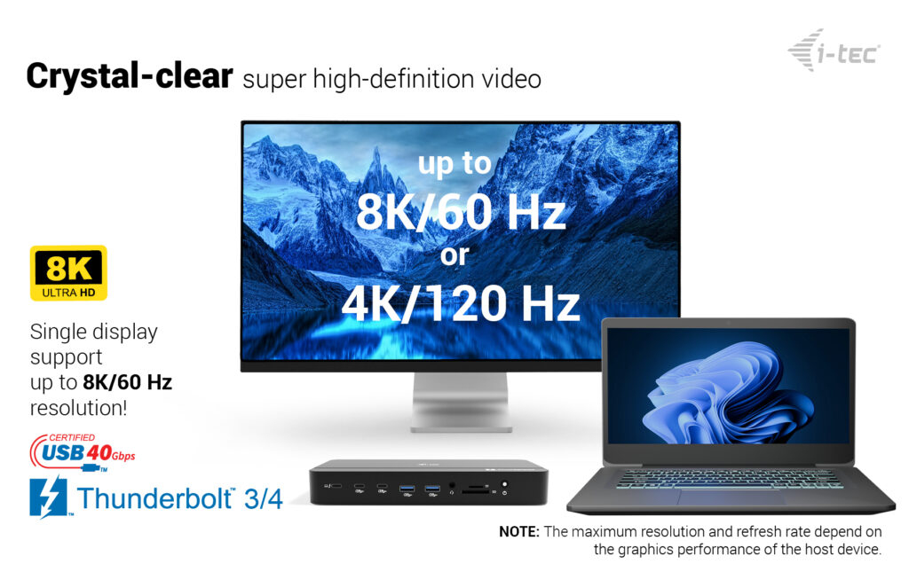 I-TEC ELECTRONICS Dock - Thunderbolt 5 Triple DisplayPort  - Power Delivery 140w Uk