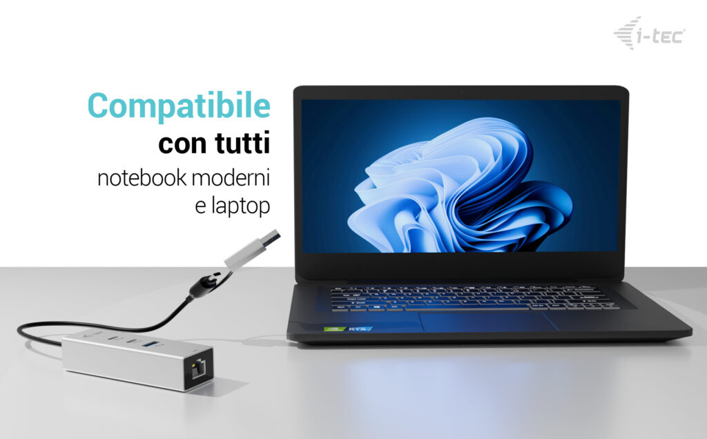 I-TEC ELECTRONICS USB-c/USB-a Metal Hub 3 (2x USB-c, 1x USB-a) Port + 2.5glan