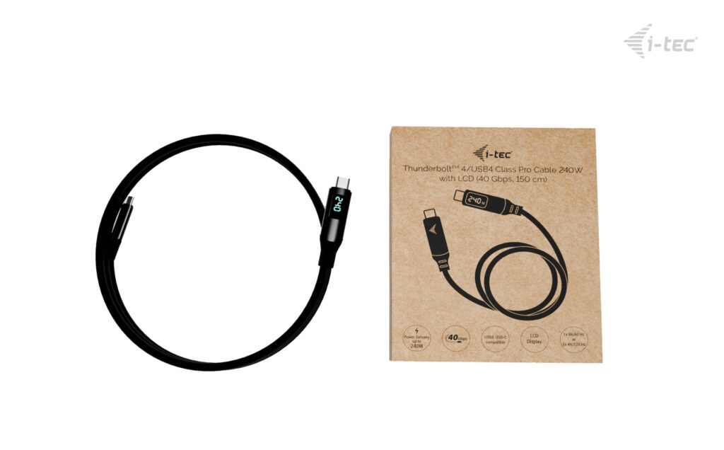 I-TEC ELECTRONICS Class Pro Cable - Thunderbolt 4/USB4 - 1.5m - Black