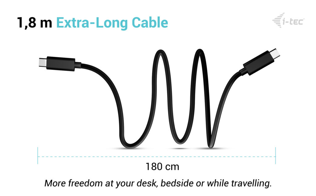 I-TEC ELECTRONICS Charging Cable - USB - 1.8m - Black