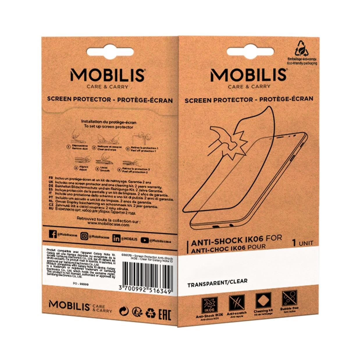 MOBILIS Screen Protector Anti-Shock IK06 - Clear for TC21/26