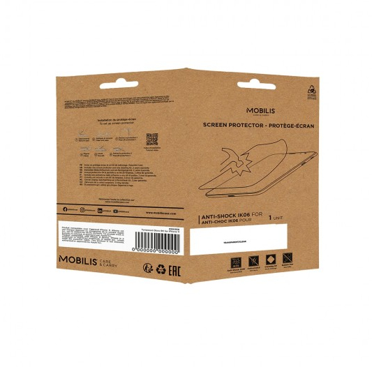 MOBILIS Screen Protector Anti-Shock IK06 - Clear for Surface Go 2 / Surface Go