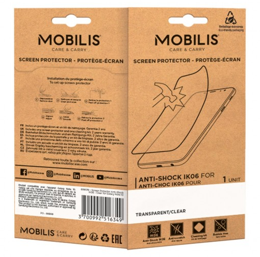 MOBILIS Screen Protector Unbreakable Anti-shock Ik06 Clear Finishing For Honeywell Eda52