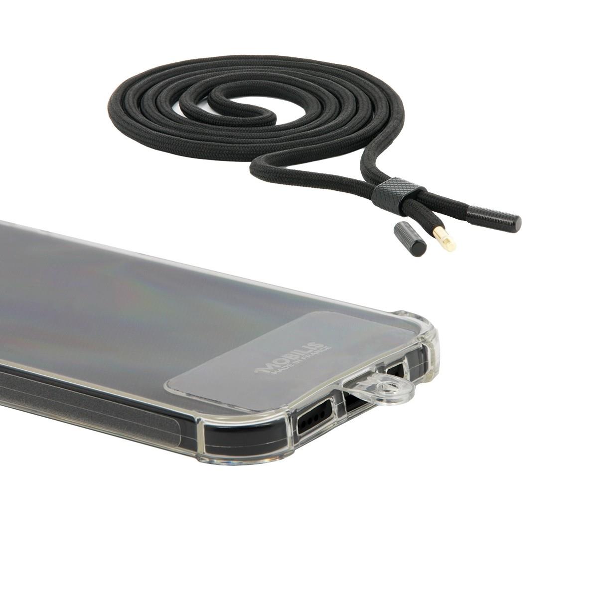 MOBILIS Universal Removable Smartphone Lanyard 75 Cm - Black - Soft Bag