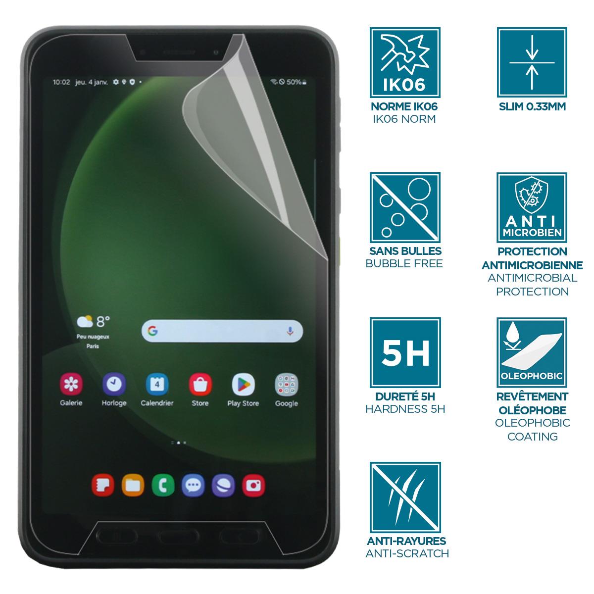 MOBILIS Screen Protector Anti-shock Ik06 - Clear For Galaxy Tab Active5 8in