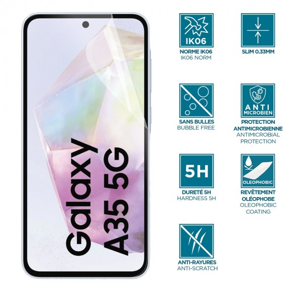 MOBILIS Screen Protector Anti-Shock IK06 Clear for Galaxy A35 5G A55 5G