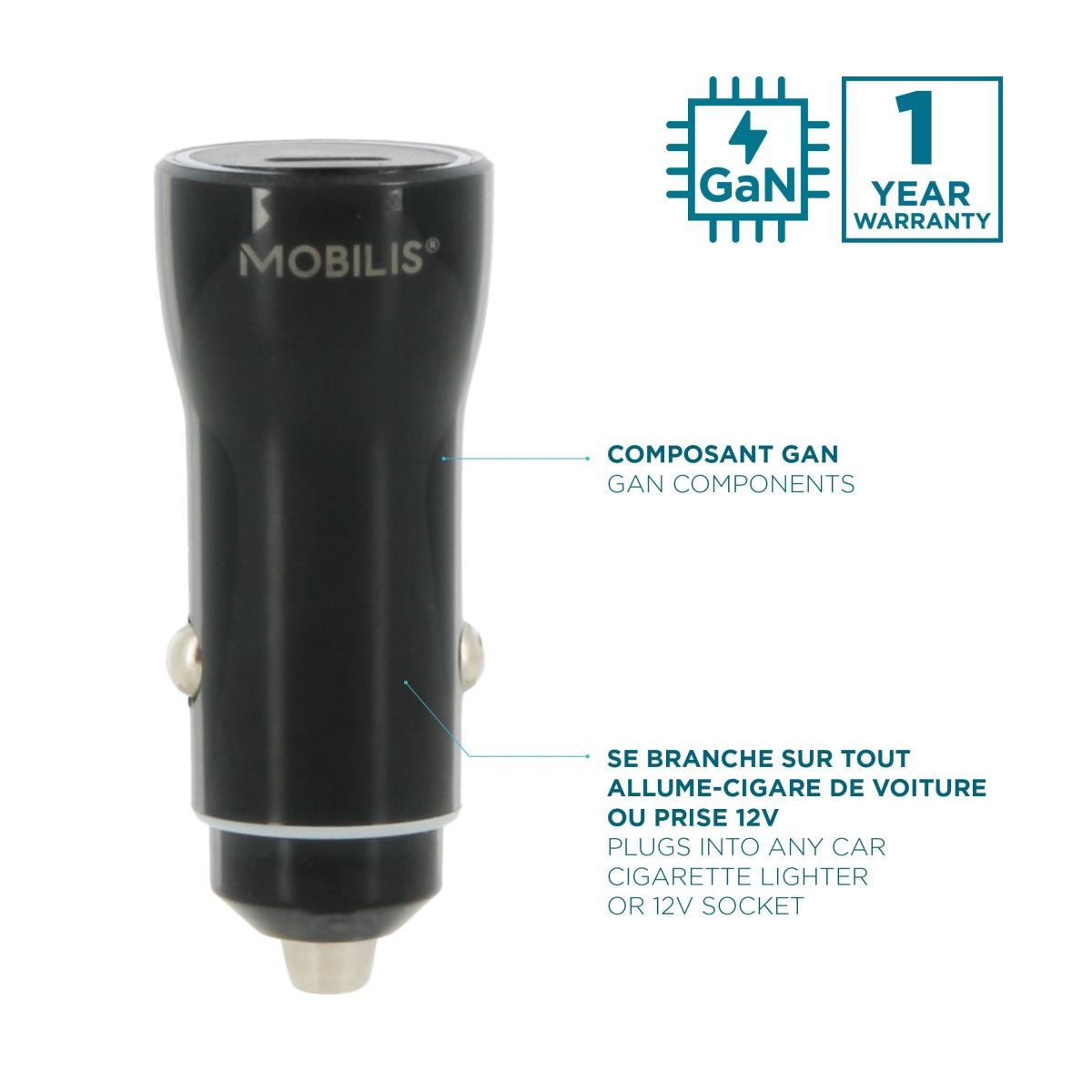MOBILIS Car charger - 45W - 1 USB-C for smartphones and tablets