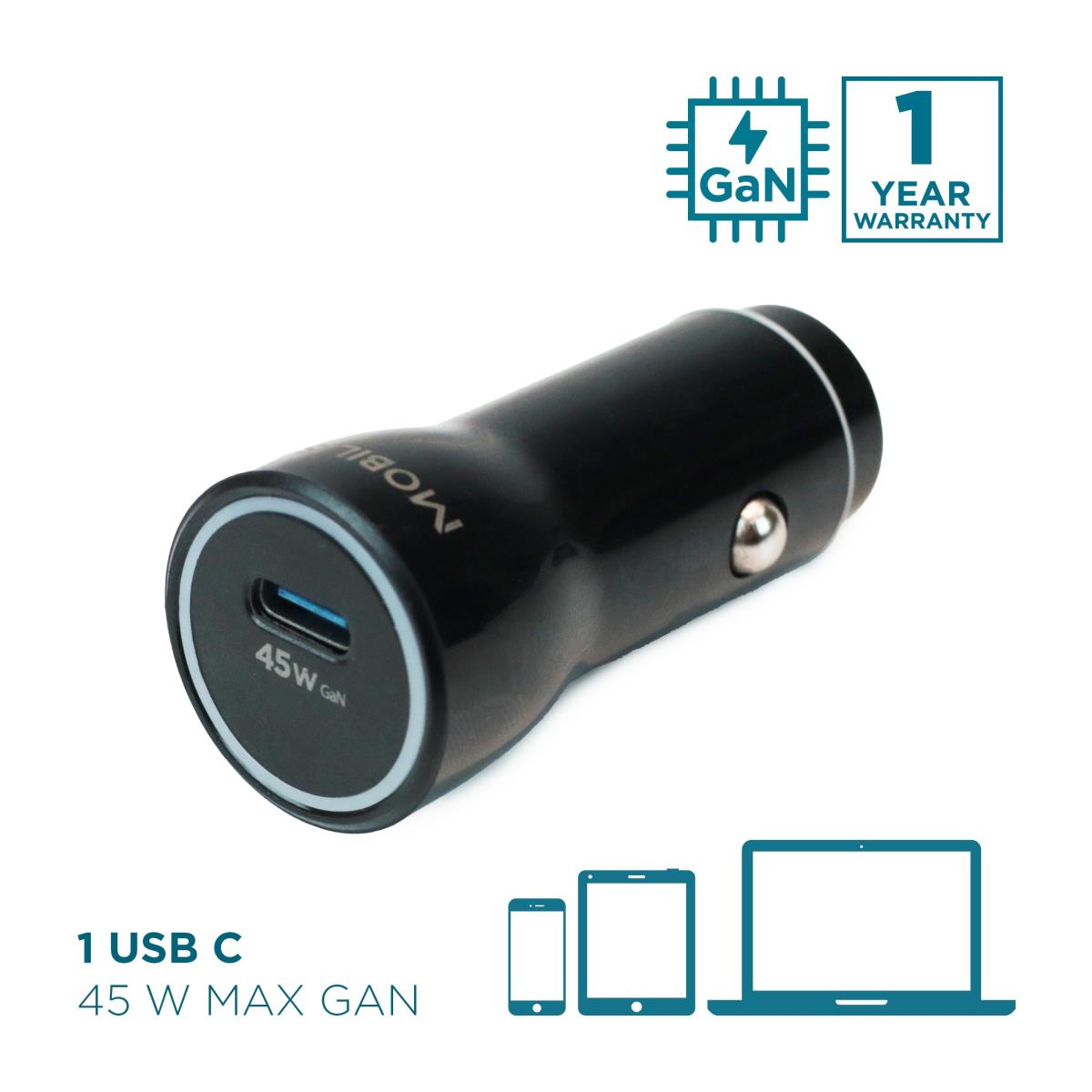 MOBILIS Car charger - 45W - 1 USB-C for smartphones and tablets