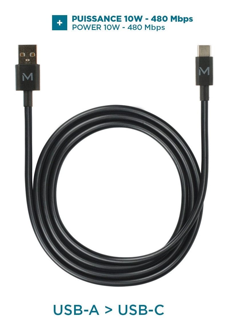 MOBILIS USB-A / USB-C 15W Cable - 1m