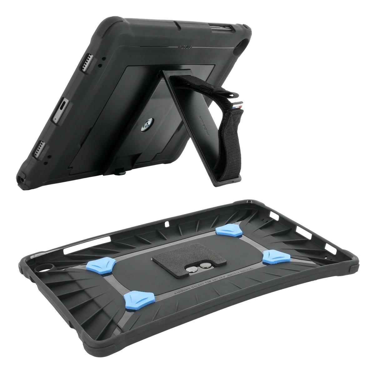 MOBILIS Reinforced Protective Case For Galaxy Tab A11+ / Galaxy Tab A9+ (11in') With Kickstand + 360� Rotative Handstrap