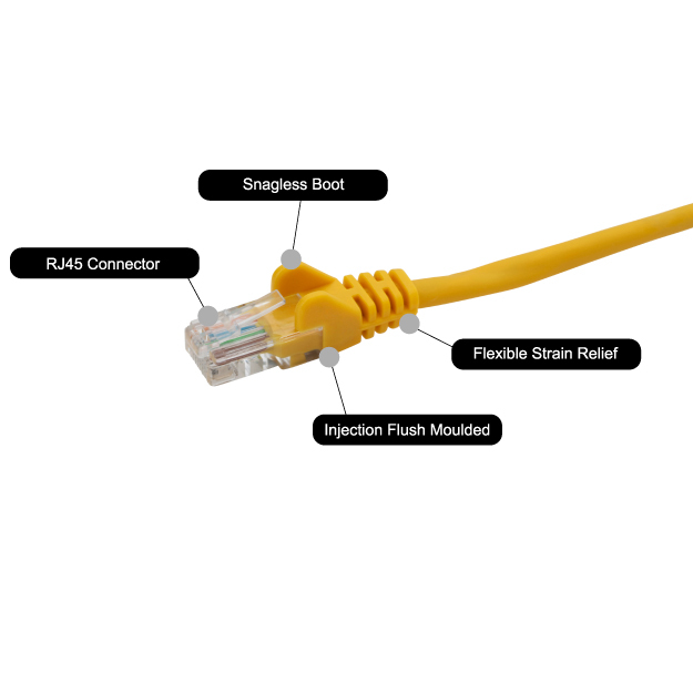 COMPUTER GEAR Patch Cable Cat5 Rj-45 Yellow 2m