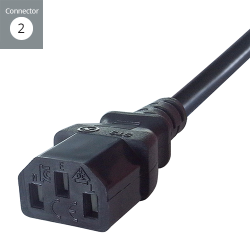 COMPUTER GEAR 2M SHUK O TO C13 MAINS CABLE EUROPEAN