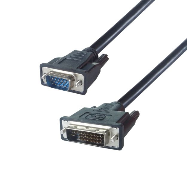 COMPUTER GEAR 3M VGA TO DVI-I MONITOR CONNECTOR CABLE - MALE TO MALE -