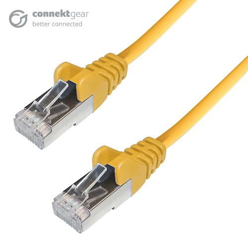 COMPUTER GEAR 1M RJ45 CAT6A SSTP STRANDED FLS MOULDED LS0H NETW CBL YELLOY